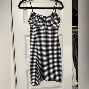 Black and white checkered dress